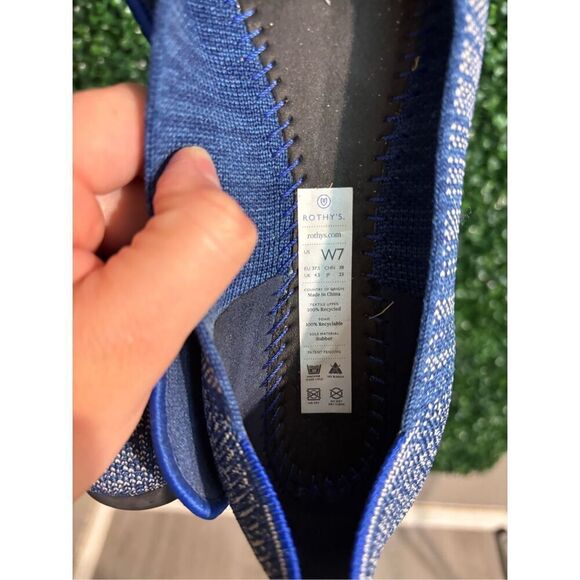 Rothy’s The Point Ballet Flat Indigo Heather Womens Sz 7 - Picture 4 of 5